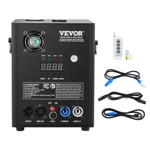 【Summervibes】VEVOR Cold Spark Machine, 500W Output Fireworks Controller, 6.6-13ft Adjustable Height, with Advanced DMX System,LED Screen,Portable Handle, HeavyDuty Aluminum Alloy for Stage DJ Wedding Event,Party