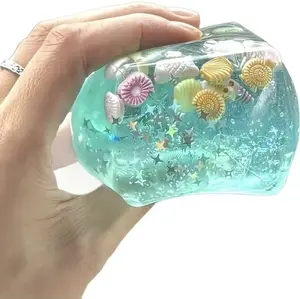 Ocean Shell Stress Relief Fidget Toy, Realistic Cube Squeeze Toy, Infinite Decompression Sensory Toy for Anxiety Relief, Suitable for Kids & Adults, Great for Birthday Gifts and Easter Basket Stuffers, Summervibes Daily Relaxation Toy