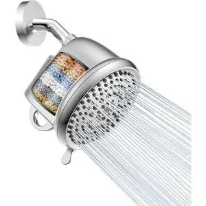 Filtered Shower  COMBO, High  Showerhead 8 Modes Quick Installation 10-Stage Shower Filter, Water Softener Shower heads for Hard Water 99% Remove Chlorine Reduces Dry  & Hair