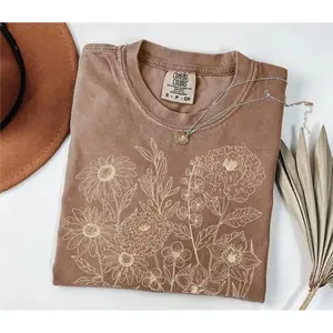 Comfort Colors Vintage Pressed Flowers T Shirt, Boho Cottagecore Shirt, Botanical Tee, Wildflowers Shirt, Gift For Gardener, Floral Shirt, Gift For Women