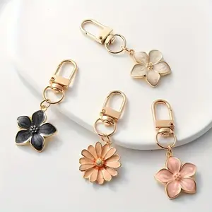 Easy Girly Pear & Japanese Daisy Flower Dangle Keychain, Accessory Hook-Character Charm-Glamorous Keychain Charm for Best Friends’ Backpacks & Bags, Accessory Hook Keychains, Character Charm Keychains