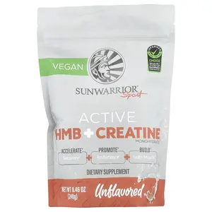 Sunwarrior Sport, Active HMB + Creatine Monohydrate, Unflavored , 8.46 oz (240 g)