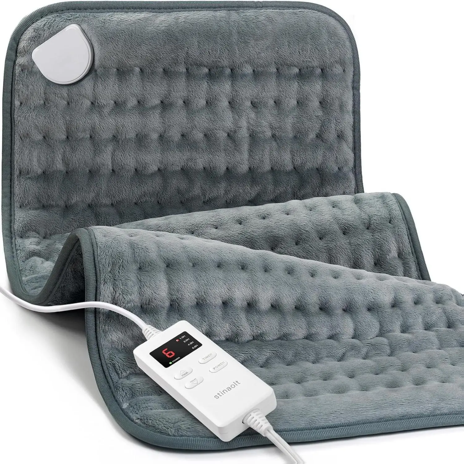 Large Polyester Heating Pad for Back Pain Relief, Portable Modern Moisture-Enabled Pad for Neck & Shoulders, Auto Shut-Off, Machine Washable, Christmas Gift for Women
