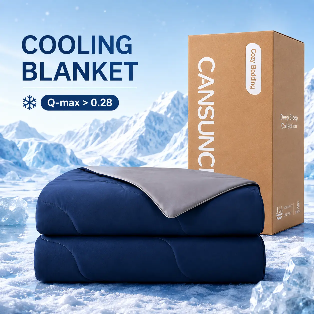 CANSUNCH Polyamide Cooling Blanket - 1-Side Cooling, 1-Side Breathable, Lightweight, Soft, Reversible All-Seasons Blanket for Hot Sleepers, Stay Cool for Bedroom Use, Machine Washable, Multi-Size
