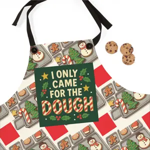 Festive Baking Apron - I Only Came for the Dough, Holiday Cooking, Christmas Gift, Funny Chef Apron, Cookie Making Apron, Culinary Fun