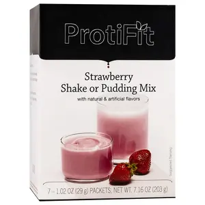 PROTIFIT - High Protein Pudding/Shake Mix, 15g Protein, Low Calorie, Low Fat, Low Carb, Aspartame Free, GLP-1 Compatible, Idea Protein Compatible, Meal Replacement, 7 Servings Per Box (Strawberry)