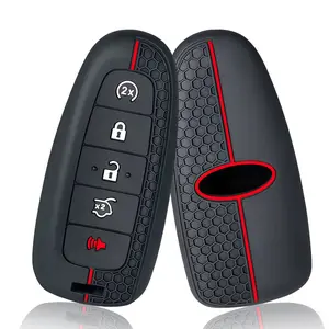 New Luxury Silicone Key Case Cover for Ford Edge Explorer Escape Flex Focus for Lincoln MKS MKT 5 Buttons Remote Key Fob Case Car Key Fob, Key Fob Case, Key Fob Holder, Key Fob Storage