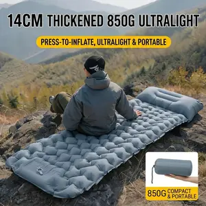 ARIVO Extra Thick Camping Sleeping Pad Premium TPU Inflatable Camping Mat with Pillow Built-in Foot Pump Heavy Duty 440lbs+ Support Comfortable Air Mattress for Backpacking Tent Car Camping Lunch Break