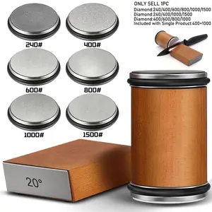 Rolling Knife Sharpener Knife Sharpener Tool, Rolling Knife Sharpener Kit, Knife Sharpening with Diamonds for Steel of Any Hardness, Kitchen knife Sharpener with 15 & 20 Degree Magnetic Angle Gifts for Loved Ones, Family, and Friends, Wooden