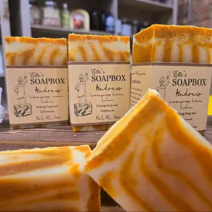 Andrew - Lemongrass, Lemon, Teatree 5oz Soap Bar Made with All Organic, Natural, and Vegan Ingredients Antibacterial Acne Body Care skin