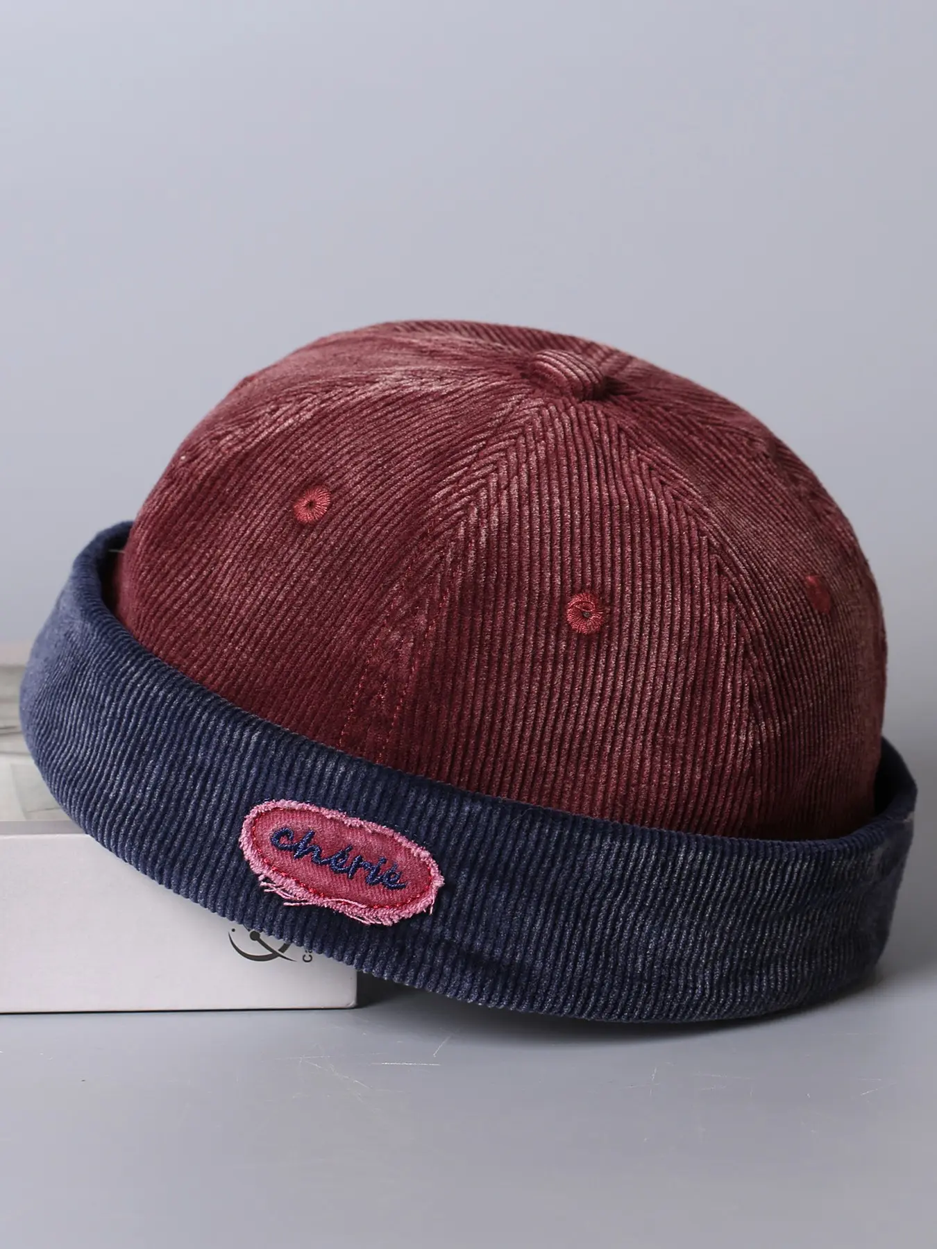 Unisex Spring Summer Hat, Fashionable Plain Color Hip-Hop Cap, Distressed No Brim Skullcap, Street Style Couple Accessory