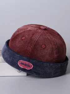 Unisex Spring Summer Hat, Fashionable Plain Color Hip-Hop Cap, Distressed No Brim Skullcap, Street Style Couple Accessory