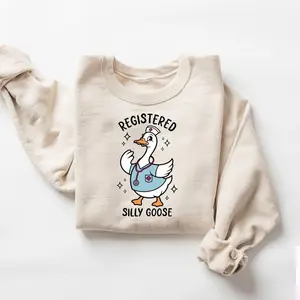 Registered Silly Goose Sweatshirt, Registered Nurse T-shirt, ED Nurse Shirt, Nurse Appreciation Gift, Funny Goose Tee, Goose Outfit I