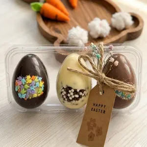 Belgian Chocolate & Brigadeiro Easter Egg Trio - Handcrafted Studded Eggs (3-Pack) Mini