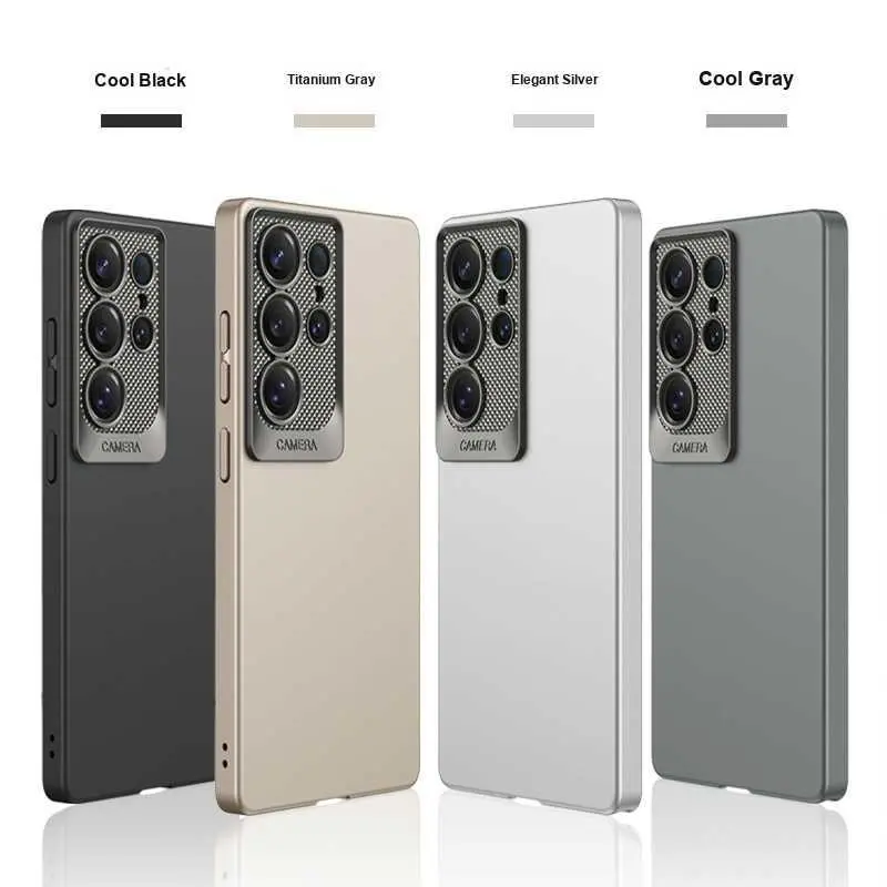 For Samsung Galaxy S25 Ultra Phone Case Dragon Scale Solid Color Case For S25 Ultra Metal Lens Ultra-Thin Shockproof Business Hard Case HNN75PL