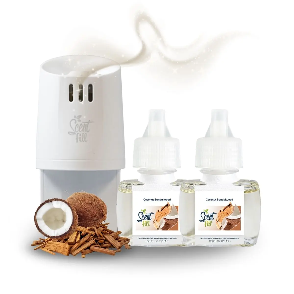 Coconut Sandalwood Plug in Air Freshener Kit