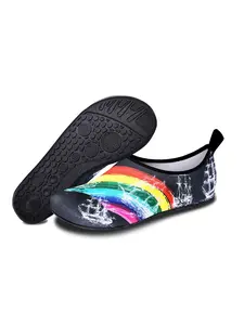 Women's Rainbow Print Slides, Casual Comfortable Home Slippers, Non-slip Soft Slippers for Indoor & Outdoor Wear, Walking Shoes