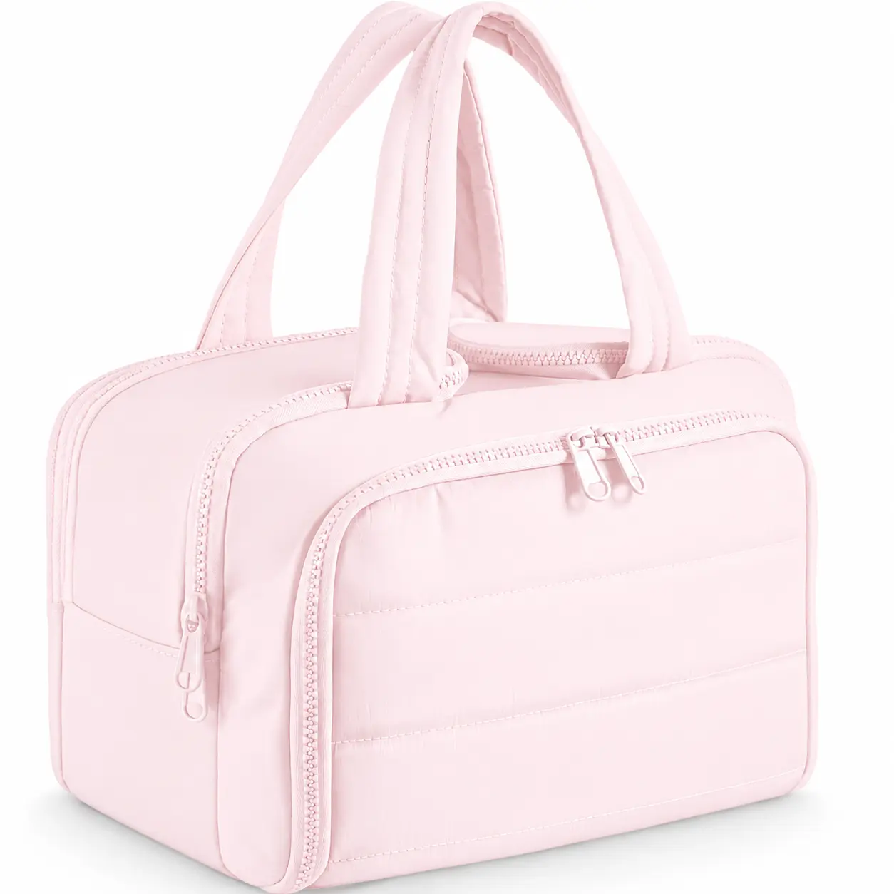 Women's 4-in-1 Large Puffy Multi-Function Travel Makeup Bag - Easy-Carry Waterproof On-the-Go Organizer for Accessories, Essentials, Toiletries (Ideal for Gifting) with Easy-Carry, Multi-Use, Waterproofing Make-Up Bags, Makeup Bags