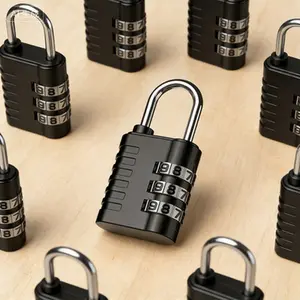 Waterproof Combination Padlock 8 Pack, 3-Digit Keyless Resettable Zinc Alloy Lock, Secure Travel Luggage Locks for Backpack Gym Locker, Durable Outdoor Padlocks for Gate Toolbox Fence Case, Reusable TSA Approved Number Lock