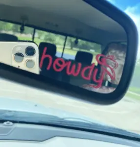 Howdy MINI Car Sticker|Yeehaw|Texas|Car Decal|Rearview Car Sticker|Trendy Car Mirror Sticker|Western Yeehaw Texas Sticker Decals|Bumper Sticker|Nashville