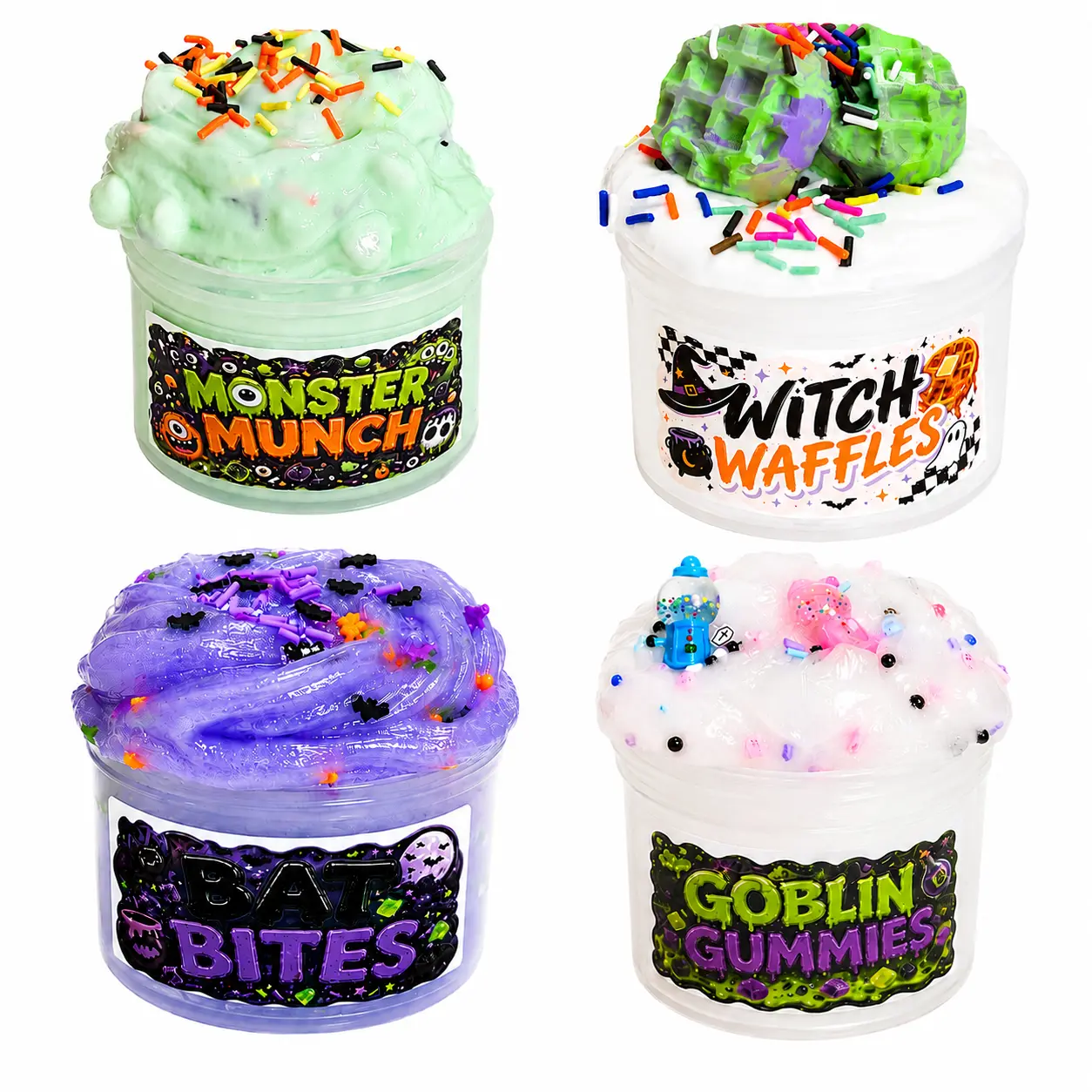 Summerween Slime Collection | Limited Edition 4-Pack (8 oz Each)