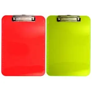212 MAIN Durable Neon Pink Plastic Letter Size Clipboard - Spring Clip, 0.50in Paper Capacity, Rubber Corners, Fits Sportsbag, Paper-Holding Office Filing Supply