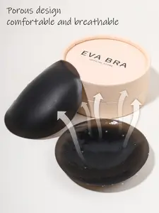 4 Pairs Invisible Nipple Covers, Sticky Nipple Covers, Seamless Silicone Breast Pads with Breathable Holes, Ultra-Thin Edges Adhesive Bra, Soft Comfortable, Plus Size Friendly, Perfect for Wedding Dress, Strapless Tops, Backless Outfits