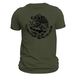 Mexico Mexican Flag Eagle T-Shirt- Playera Con el Aguila De Mexico, Timeless Appeal, Simple and Clean, Easy Care, Machine Wash