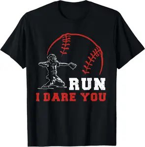 100% Cotton Vintage Humor Baseball Ideas Apparel T-Shirt