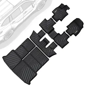 OEDRO TPE Floor Mats fits 2024-2026 Toyota Grand Highlander 7 seats, All Weather, Waterproof