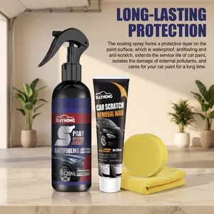 3 pcs Automotive Nano Ceramic Coating Spray for Paint Care, Stain Removal, Darkening & Brightening, car wax spray