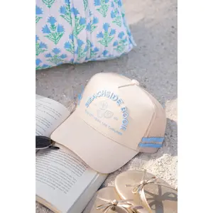 Beachside Book Club - Tan Canvas Trucker Hat
