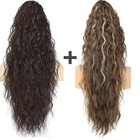 【Buy 1 Get 2】Women's 26" Curly Claw Ponytail Synthetic Hair Extension, Fluffy Natural-Looking Hairpiece for Women