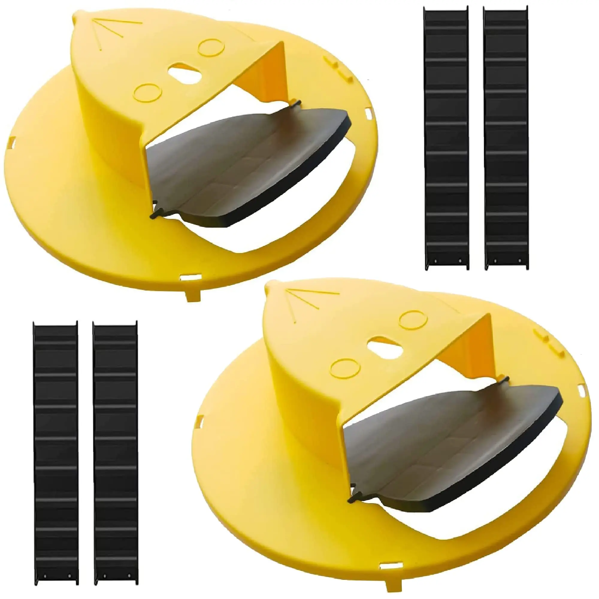 2-Pack Automatic Humane Mouse & Rat Trap Bucket Lid - Reusable Mouse Control Tool for Kitchen, Farm, Indoor/Outdoor Use (5-gal Buckets Not Included)