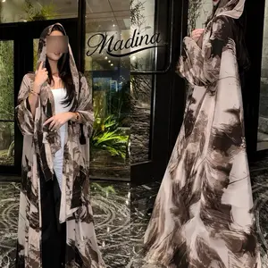 Safiya Ink Wash Abaya Set