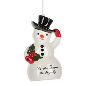 Tis the Season Snowman Bell Ornament