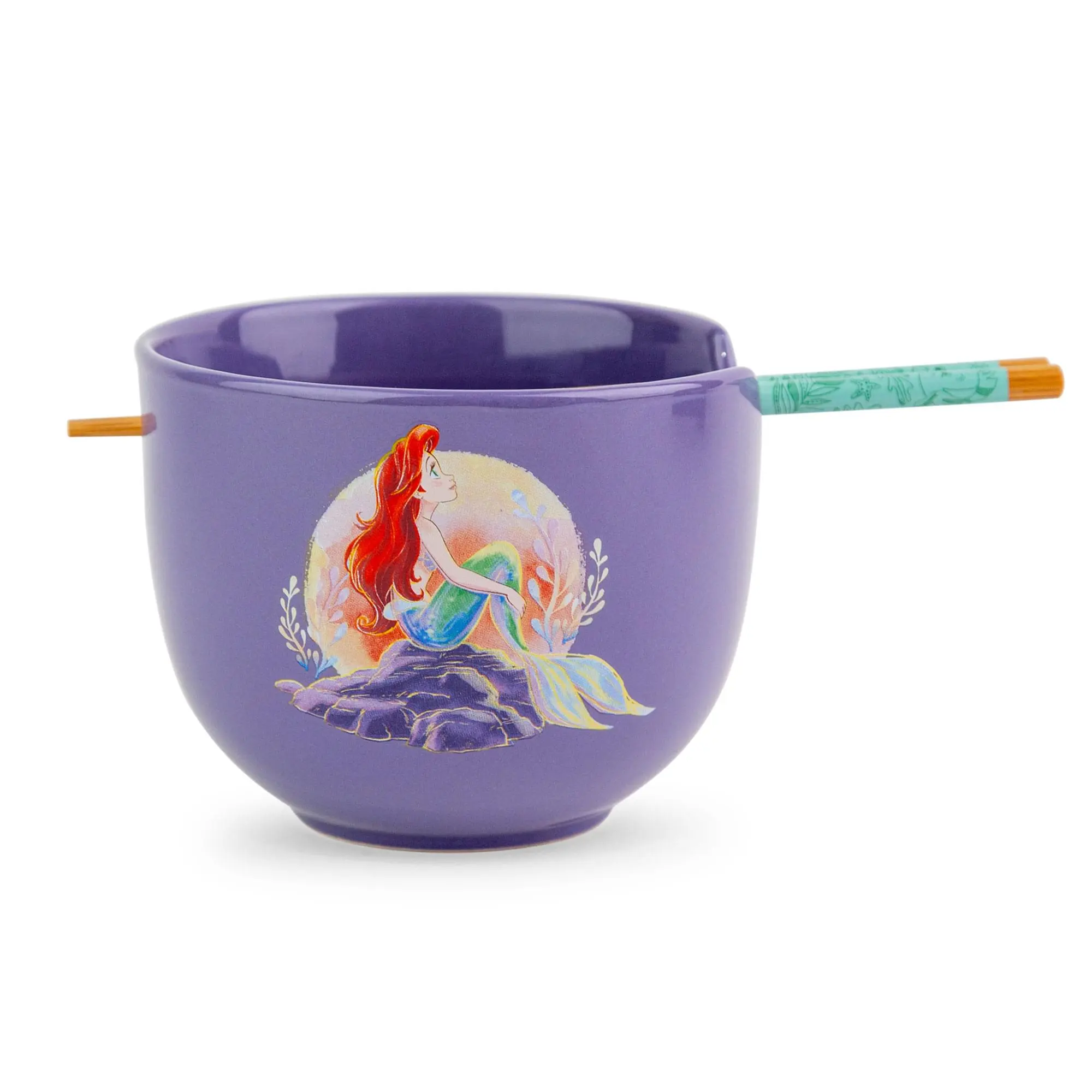 Disney The Little Mermaid Ariel 20-Ounce Ceramic Ramen Bowl and Chopstick Set Disney The Little Mermaid Ariel 20-Ounce Ceramic Ramen Bowl and Chopstick Set