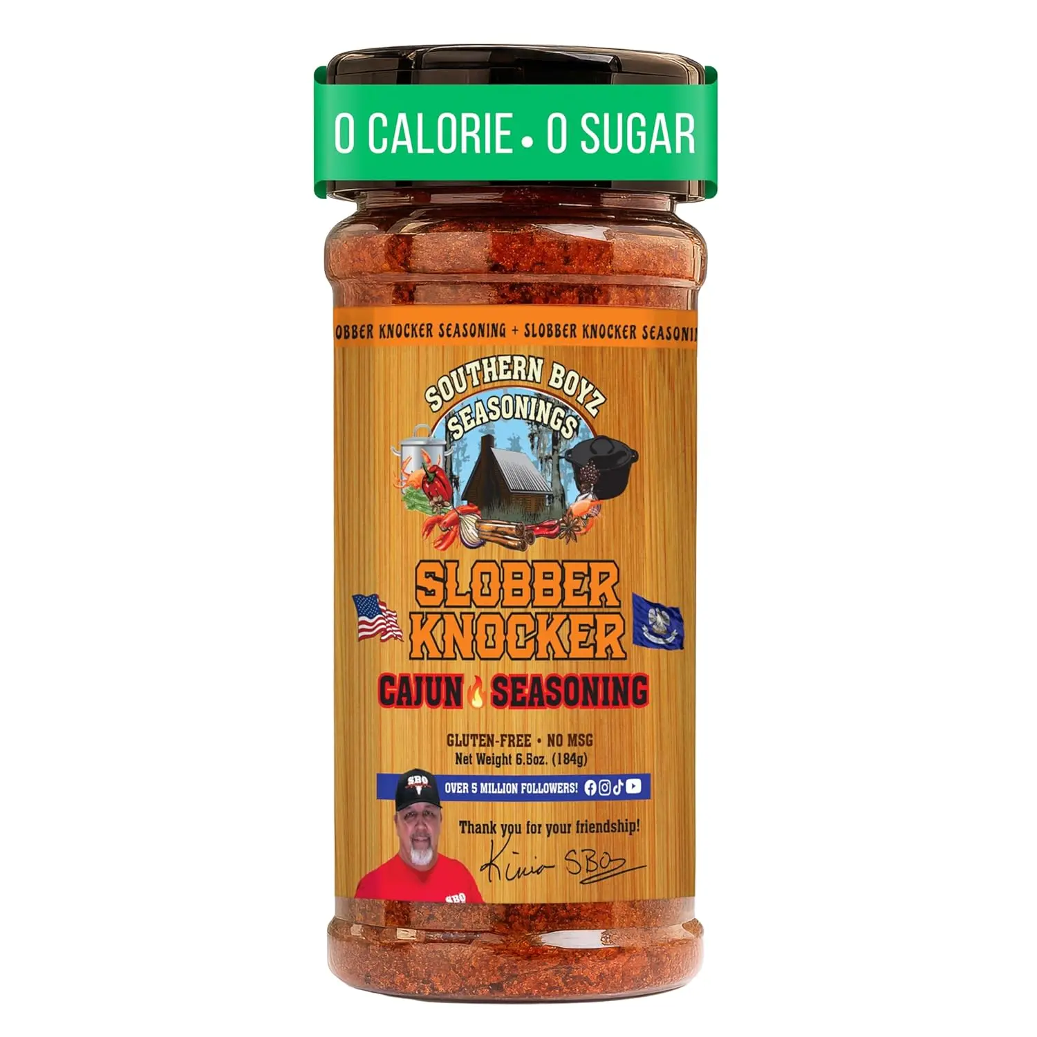 Southern Boyz Slobber-Knocker Cajun Seasoning Powder, Bold-Flavor Spice for Cooking Staples & Kitchen Essentials