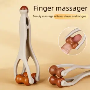 1pcsThe new wooden finger massager with rollers - a tool for pressing acupoints on hand joints and meridian massage, suitable for hand workers. A gift for the best mother, father, Father's Day, Mother's Day.