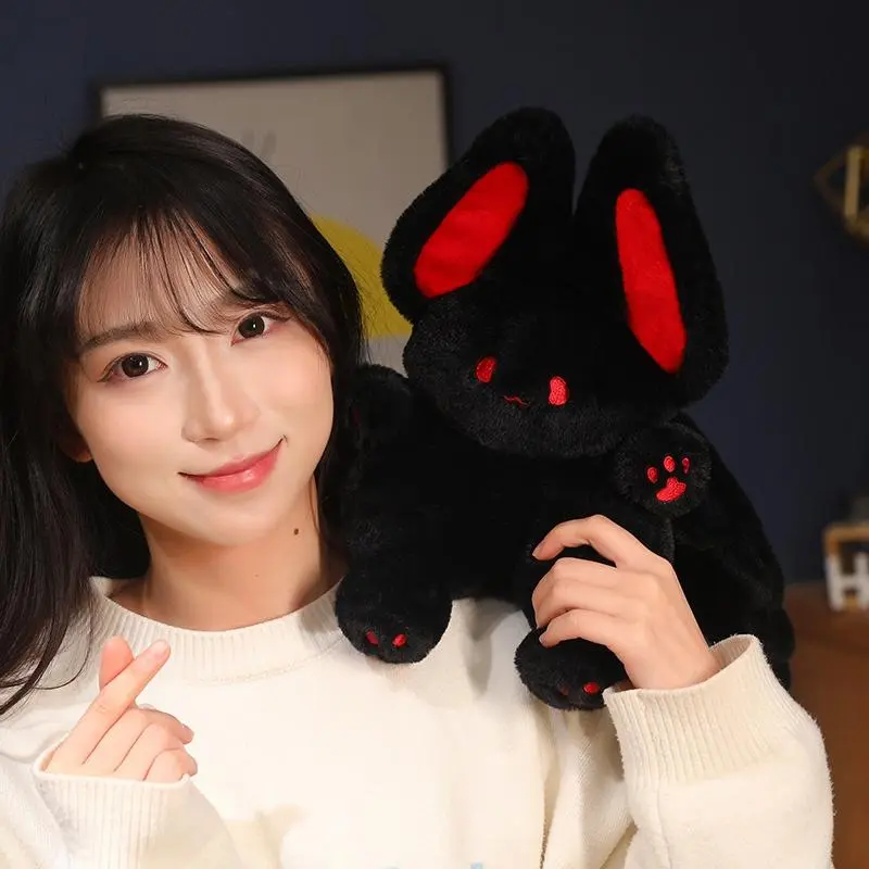 Kawaii Bat Rabbit Stuffed Toy - Fluffy, Unique Quirky Design, Soft Cuddly Companion, Kawaii Stuffed Animals, Room Decor Statement Piece, Halloween Gift, Cuddly Doll Gift, Kawaii Bunny Collectible