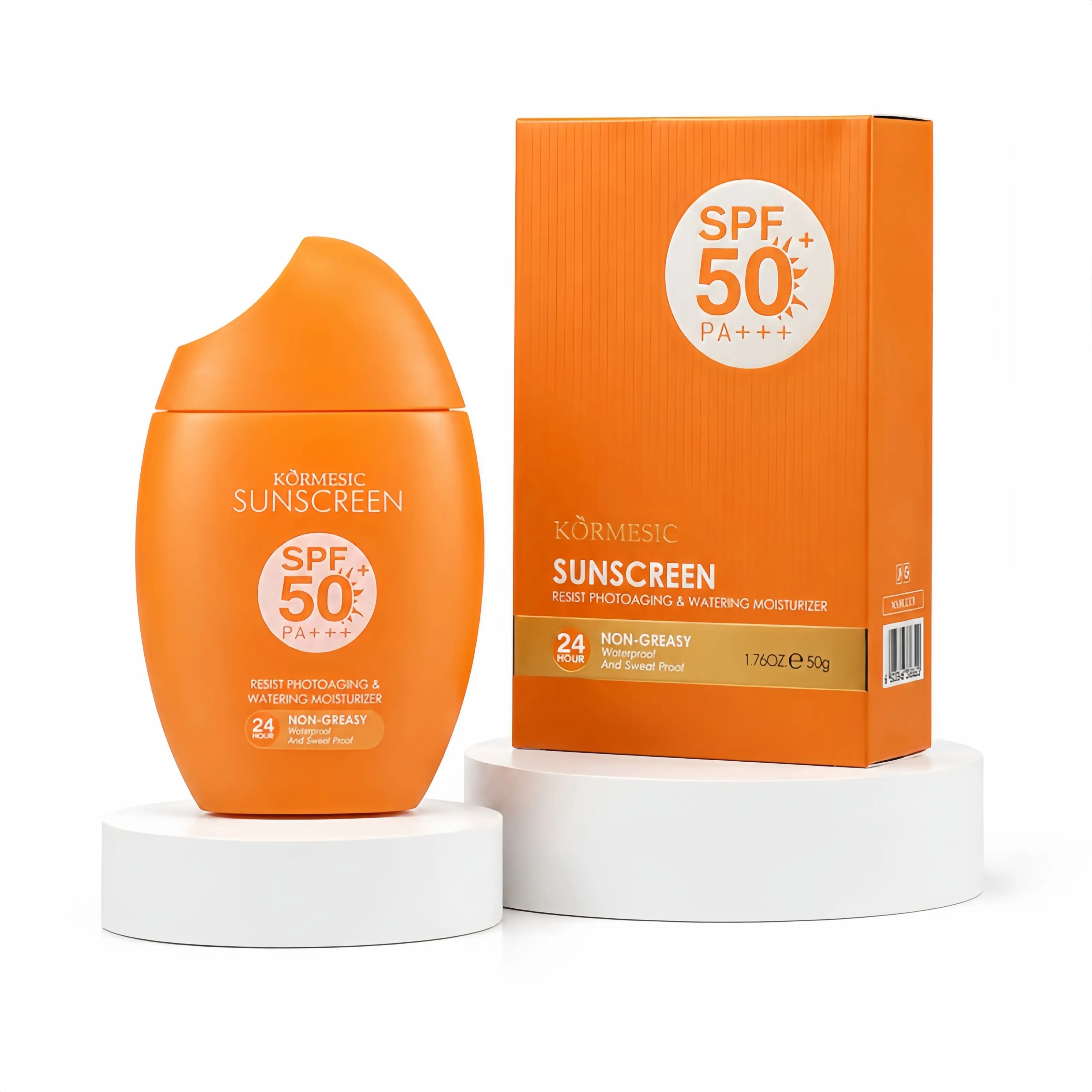 SPF50 PA+++ Sunscreen, Refreshing Moisturizing Sun Block, Prevent Photoaging for Face Skin 50ml Body Sunscreen Spray Sensitive Sheer
