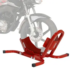 GAOMON 1800 Lb Capacity Heavy Duty Motorcycle Wheel Chock – Dirt Bike Wheel Chocks Adjustable 16"-21" Tire Fit for Cruisers, Dirt Bikes & ATVs, Rust-Resistant Steel Trailer & Garage Mount,Red