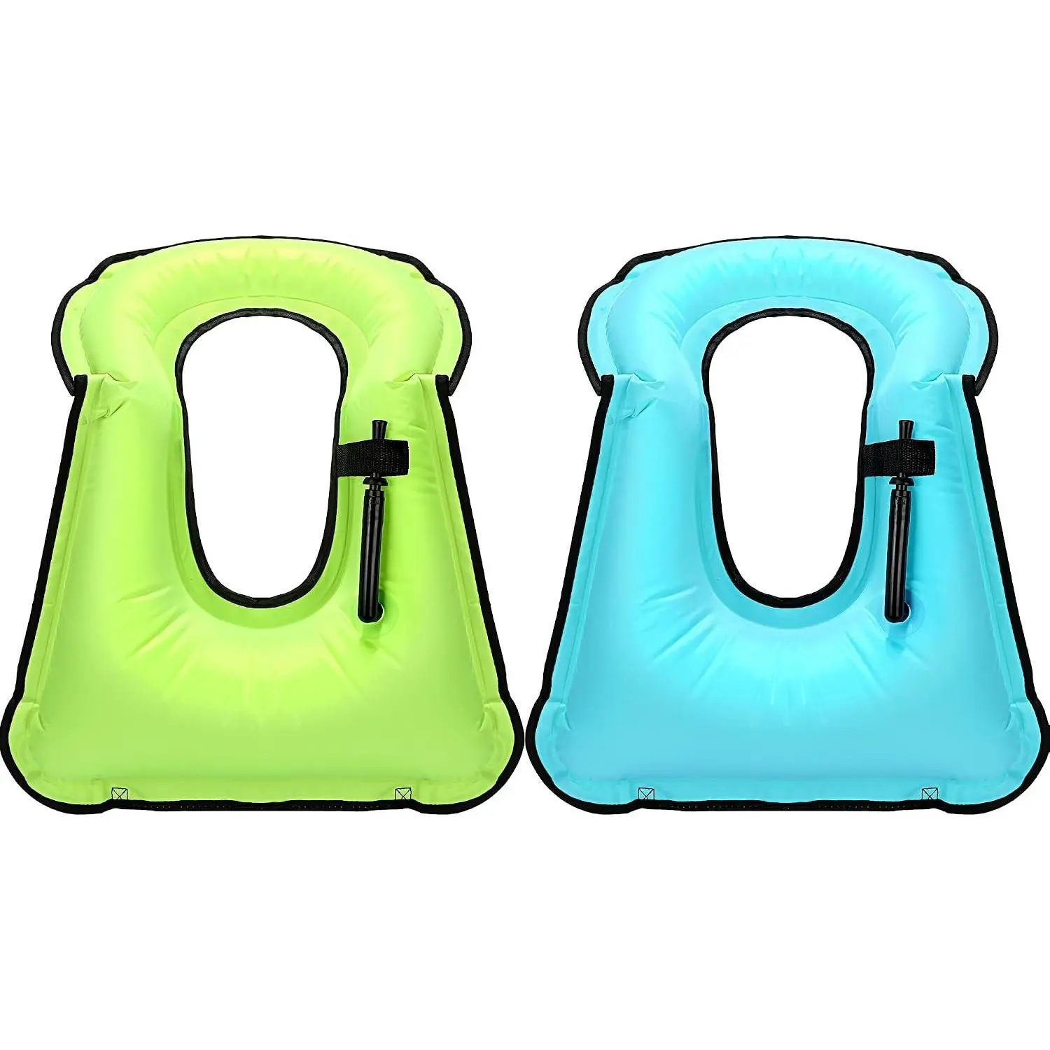 2 Pcs Fluorescent Inflatable Vest for Adults with Adjustable Strap
