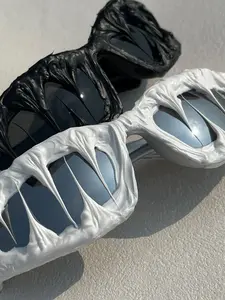 Avant-Garde American Style Dark Handmade Resin Decorative Glasses, Unique Texture Design, Streetwear Aesthetic, Random Print Pattern