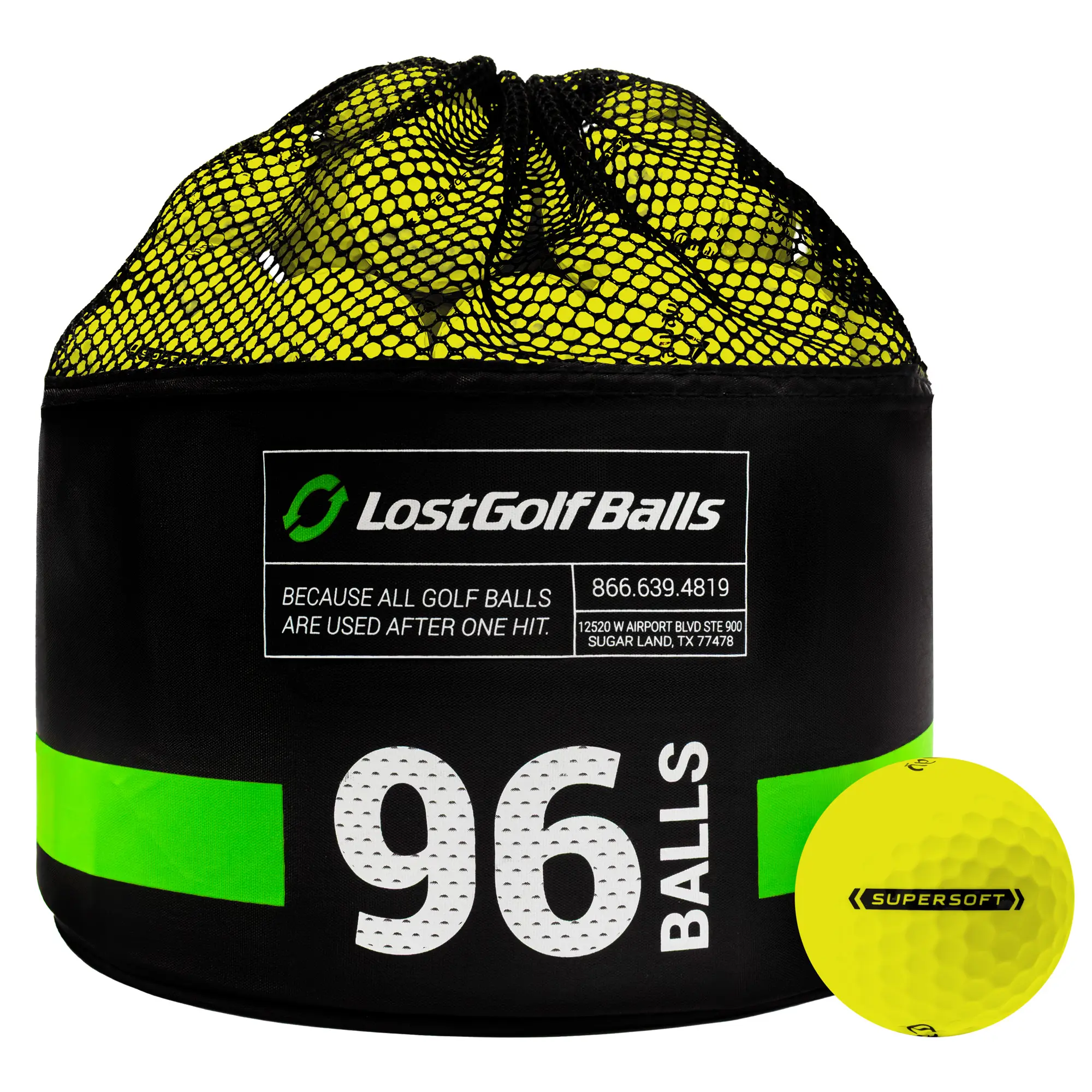 Callaway Supersoft Yellow Golf Balls - Mint - 96 Ball Bag
