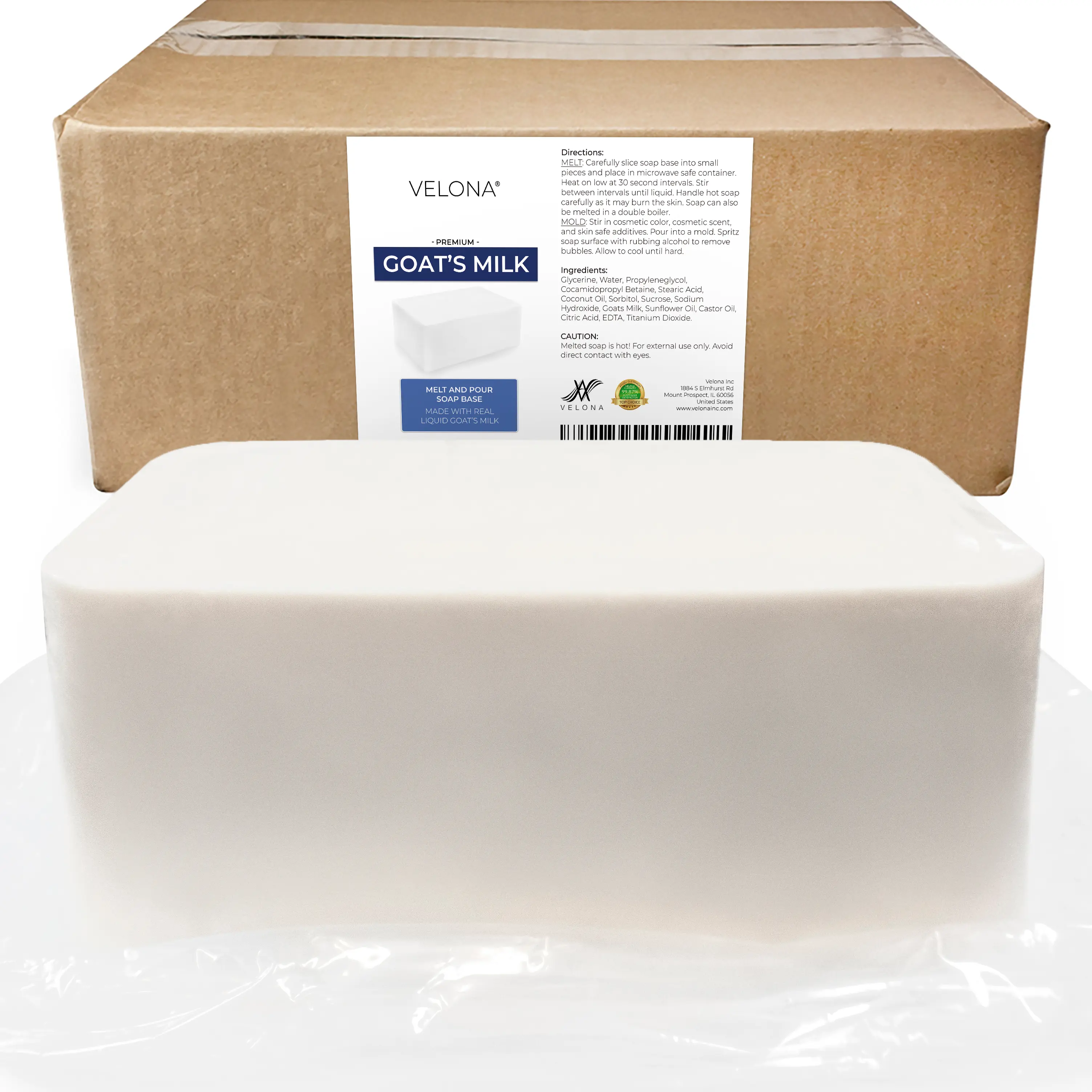 25 LB - Goats MILK Soap Base by Velona | SLS/SLES free | Melt and Pour | Natural Bars For The Best Result for Soap-making