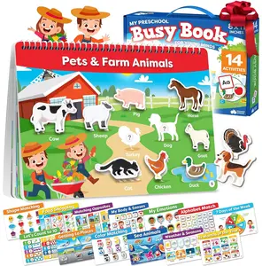 Busy Book for Toddlers Early Education Gifts - Montessori Preschool Learning Activities Homeschool Gifts