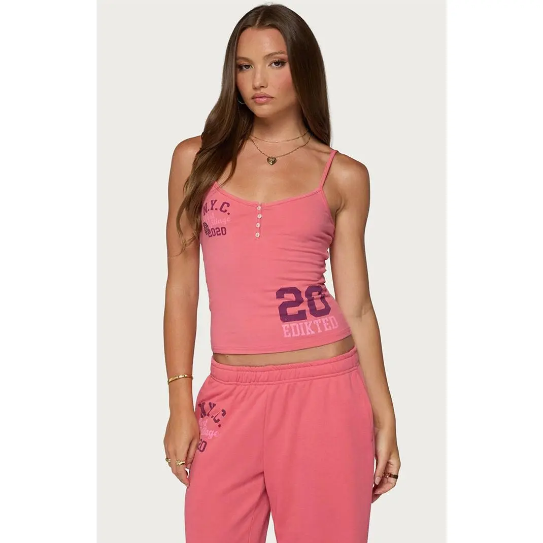 Edikted Women's 2020 Henley Tank Top