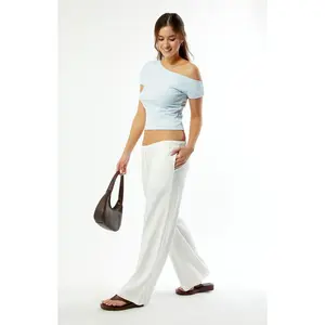 Pacsun Women's Alisa Linen Pull-On Baggy Pants