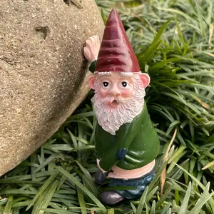 Gnome Statue Garden Decor, 1 Count Creative Dwarf Gnome Statues, Garden Gnome Design Ornament, Funny & Interesting Decorative Ornaments for Outdoor Garden Sculptures Statues
